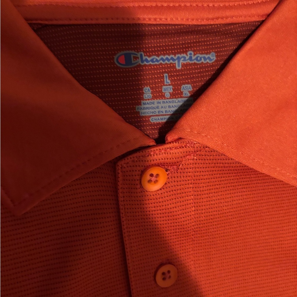 Champion Orange Polo Shirt Performance Fit